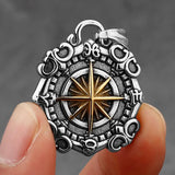 Xinghai Compass Street Hip-hop Pendant Necklace
