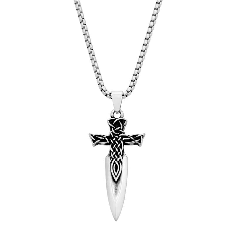 Nordic Spear Necklace Viking Celtic Knot Pendant
