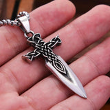 Nordic Spear Necklace Viking Celtic Knot Pendant