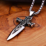 Nordic Spear Necklace Viking Celtic Knot Pendant