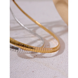 316L Stainless Steel Chain Collar Necklace 18K PVD Plated Waterproof