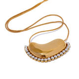 Stainless Steel Sweet Heart Pendant Collar Necklace