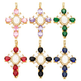 Crystal Virgin Mary Cross Pendant Necklace Jewelry Making Supplies