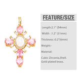 Crystal Virgin Mary Cross Pendant Necklace Jewelry Making Supplies