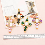 Crystal Virgin Mary Cross Pendant Necklace Jewelry Making Supplies