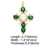Crystal Virgin Mary Cross Pendant Necklace Jewelry Making Supplies