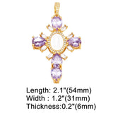 Crystal Virgin Mary Cross Pendant Necklace Jewelry Making Supplies