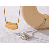 Stainless Steel Geometric Pendant Necklace Charm Jewelry Gift