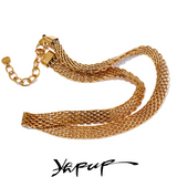 Waterproof Stainless Steel Metal Cuban Chain Wide Neck Necklace Silver Texture
