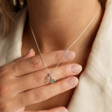 Stainless Steel Women Birthstone Constellation Pendant Necklace DIY Jewelry
