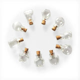 10pcs Mini Glass Bottles Pendants Necklace Wedding Jewelry Vials