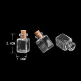 10pcs Mini Glass Bottles Pendants Necklace Wedding Jewelry Vials