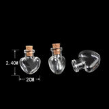 10pcs Mini Glass Bottles Pendants Necklace Wedding Jewelry Vials