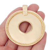 2 Pcs Matte Open Circle Charms Pendants for Necklace 64x55mm