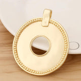 2 Pcs Matte Open Circle Charms Pendants for Necklace 64x55mm