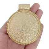 2 Pcs Matte Open Circle Charms Pendants for Necklace 64x55mm