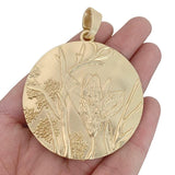 2 Pcs Matte Open Circle Charms Pendants for Necklace 64x55mm