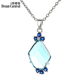 Aquamarine Pendant Necklace Zircon Wedding Party Jewellery WP7027