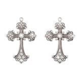 Alloy Rhinestone Big Cross Pendants for Jewelry Making