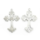 Alloy Rhinestone Big Cross Pendants for Jewelry Making