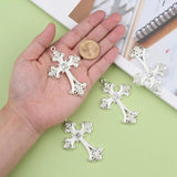 Alloy Rhinestone Big Cross Pendants for Jewelry Making