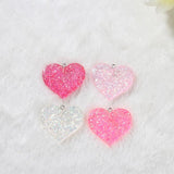 12Pcs Glitter Heart Star Charms DIY Jewelry Pendant Keychain Accessories