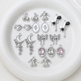 6pcs Sweet Wind Love Bow Pendant DIY Jewelry Charms