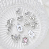 6pcs Sweet Wind Love Bow Pendant DIY Jewelry Charms