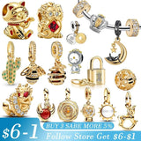 925 Silver Robot Cat Charm for Bracelet Bangle