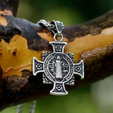 Christ Jesus Pendant Necklace Stainless Steel Cross Chain Men Jewelry