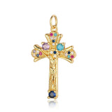 3pcs Copper CZ Cross Life Tree DIY Pendant Charms