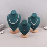Velvet Portrait Necklace Display Pendant Organizer Jewelry Stand