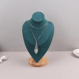 Velvet Portrait Necklace Display Pendant Organizer Jewelry Stand