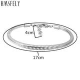 316L Titanium Stainless Steel Snake Chain Bracelet for Women 17+4cm