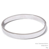 Stainless Steel Round Wide Bracelet Bangle Texture Silver Charm Jewelry