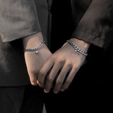 2Pcs/set Magnet Couple Bracelets Heart Attraction Bracelet Stainless Steel Charm