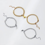 2Pcs/set Magnet Couple Bracelets Heart Attraction Bracelet Stainless Steel Charm