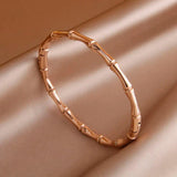 Stainless Steel Bamboo Charm Bracelet for Women