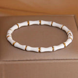 Stainless Steel Bamboo Charm Bracelet for Women