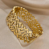 Chunky Charm Leaf Stainless Steel Bracelet Waterproof Jewelry