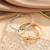 Stainless Steel Devil Eye Charm Bangle