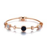 Stainless Steel Shell Charm Bracelet for Women CZ Chain Birthday Gift