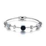 Stainless Steel Shell Charm Bracelet for Women CZ Chain Birthday Gift
