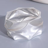 Silver Alloy Wide Cuff Bracelets for Women