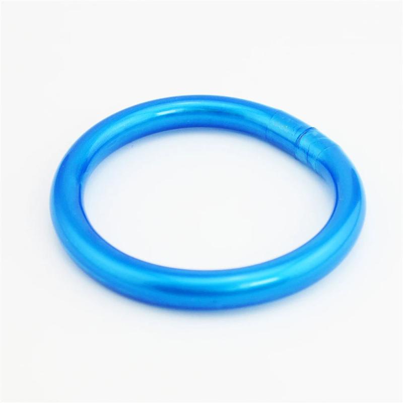 Colourful Glitter Silicone Bracelet Charm Bangle 10MM Round for Women
