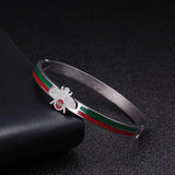 Plated Bee Charm Bangle Wedding Party Cuff Bracelet