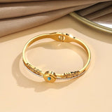 Waterproof Stainless Steel Devil Eye Charm Bangle