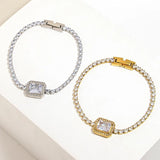 Stainless Steel Zircon Bracelet Bling Rhinestone Bangle