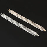 Crystal Wedding Bracelet Full Rhinestone Bride Love Charm