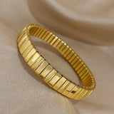 Chunky Charm Stainless Steel Bracelet Bangle for Women